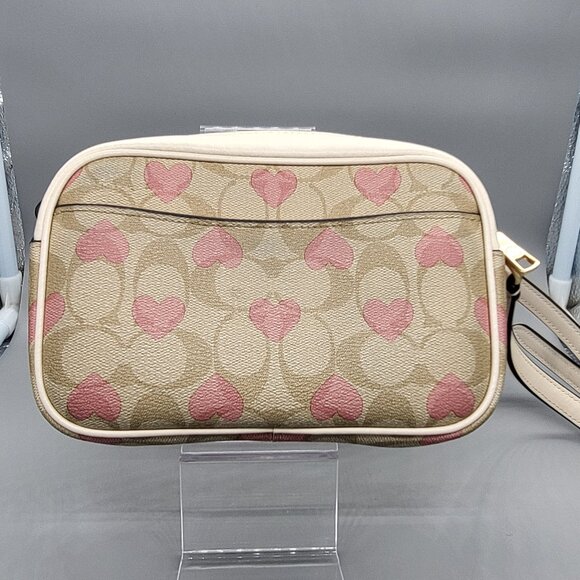 Coach Mini Jamie Camera Bag In Signature Canvas With Heart Print - Picture 3 of 16